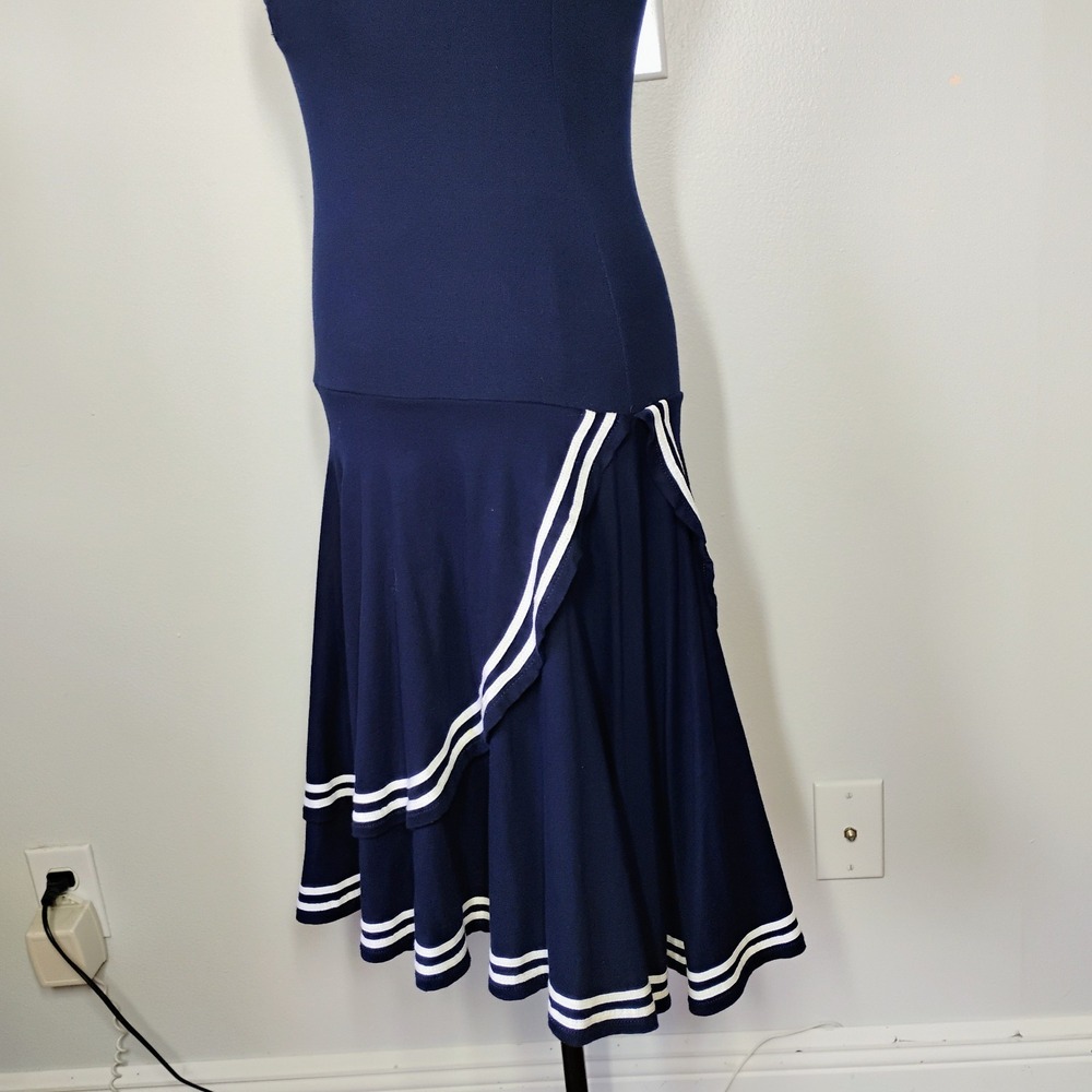 Lauren Jeans Co Y2K Tennis Dress Womens Small Navy Blue Golf Preppy‎ Sleeveless - Picture 4 of 9